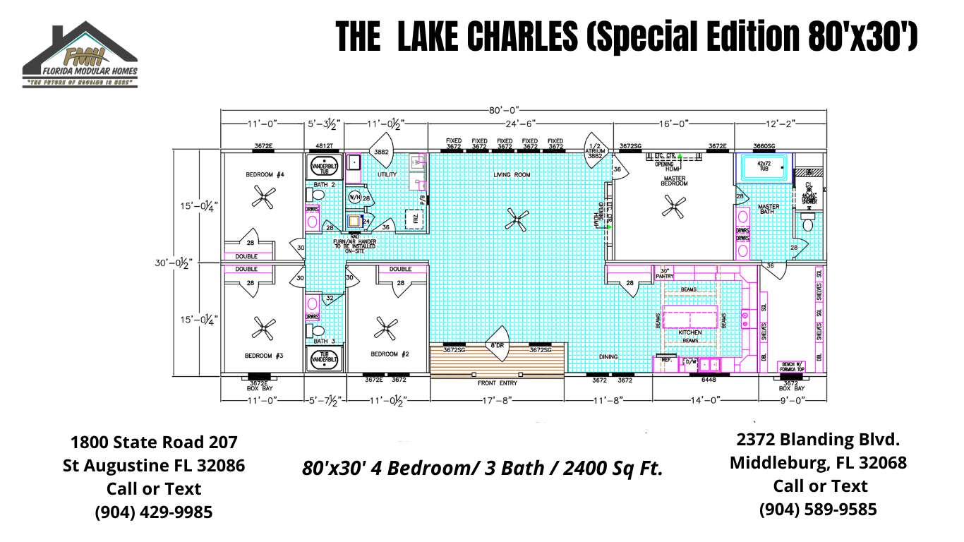THE LAKE CHARLES (Special Edition 80'x30'