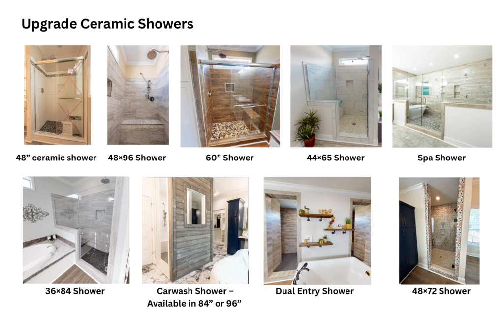 Upgrade Ceramic Showers